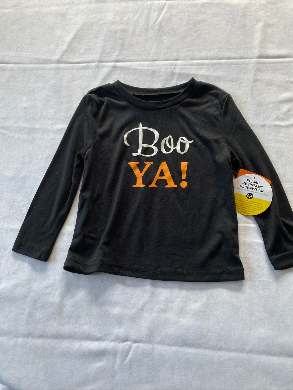Kids Hope & Wonder Black Long Sleeve Boo YA! Halloween T-Shirt Size 4T